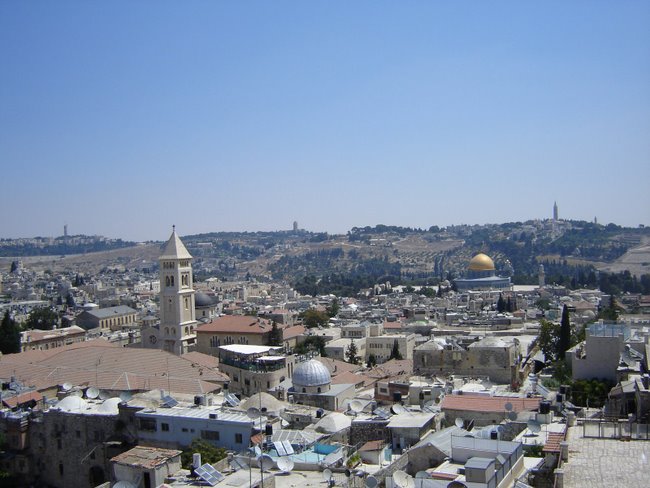 Jerusalem, panorama par temps clair sur la vieille ville