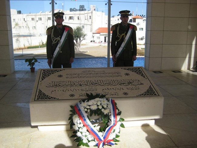 Le tombeau de Yasser Arafat à Ramallah