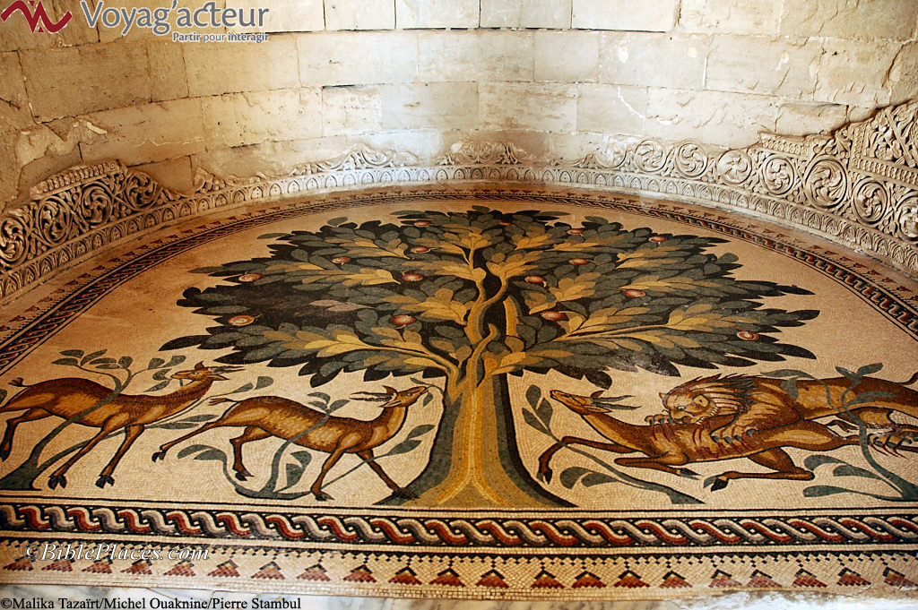 L’arbre de vie, splendide mosaïque du palais Hisham à Jéricho